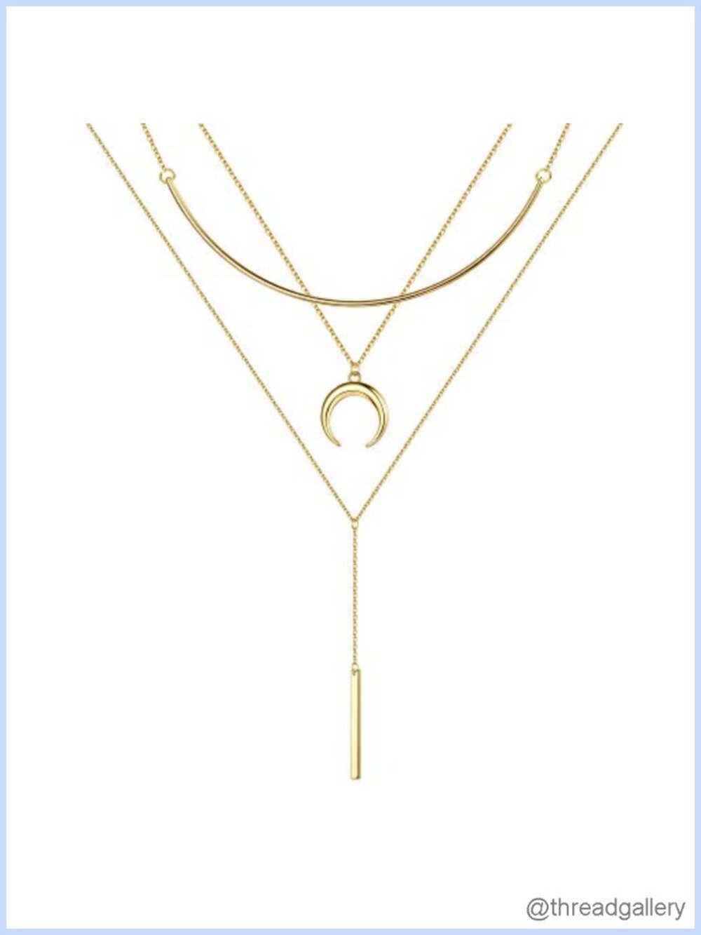 14K Gold Plated Layered Necklace Set of 3 Dainty Women Jewelry Gift